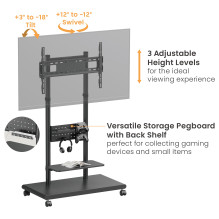 EQUIP 650635 Bodenstandhalter Min. 127 cm (50") Max. 2,29 m (90") Max. VESA 600 x 400 mm 60 kg Schwarz