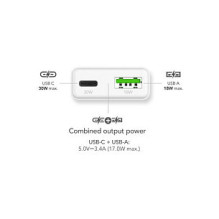 MediaRange Ladegerät 30W 2-Port 1x USB-A / 1x USB-C GaN, weiß