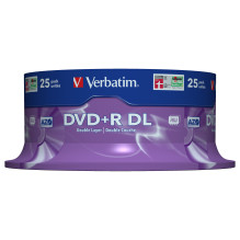 1x25 Verbatim DVD+R Double...
