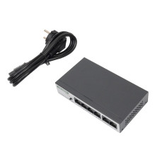 Switch PNI SWPOE242, POE, 6 x 10 / 100 Mbps, of which 4 PoE ports, metal case