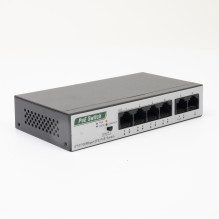 Switch PNI SWPOE242, POE, 6 x 10 / 100 Mbps, of which 4 PoE ports, metal case