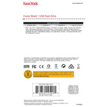 „SanDisk Cruzer Blade“ USB atmintinė 128 GB USB A tipo 2.0 juoda, raudona