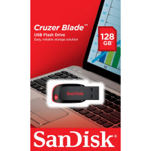 „SanDisk Cruzer Blade“ USB atmintinė 128 GB USB A tipo 2.0 juoda, raudona