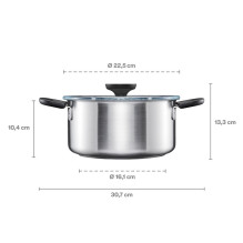 Pot Fiskars Functional Form 1072316, 22.5 cm, 3 l