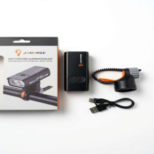 „iLike JOHORSE“ įkraunamas USB dviračio priekinis žibintas, 400 lm LED dviračio žibintas, dvigubas spindulys, aliuminio „iLike JOHORSE“ įkraunamas USB dviračio priekinis žibintas, 400 lm LED dviračio žibintas, dvigubas spindulys, aliuminio