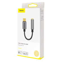 Mobiliojo Telefono Garso Kabelis - Baseus L54 USB C į 3.5mm Garso Adapteris, TPE, Juodas Mobiliojo Telefono Garso Kabelis - Baseus L54 USB C į 3.5mm Garso Adapteris, TPE, Juodas
