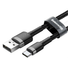 USB Laidas - Baseus Cafule USB 2.0 0.5m 3A Duomenų Perdavimo USB A (Male) į USB C (Male) Juodas USB Laidas - Baseus Cafule USB 2.0 0.5m 3A Duomenų Perdavimo USB A (Male) į USB C (Male) Juodas