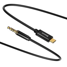 Audio Kabelis - Baseus Yiven USB-C į 3.5mm Mini Jack 1.2m Juodas