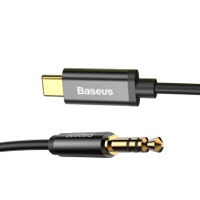 Audio Kabelis - Baseus Yiven USB-C į 3.5mm Mini Jack 1.2m Juodas