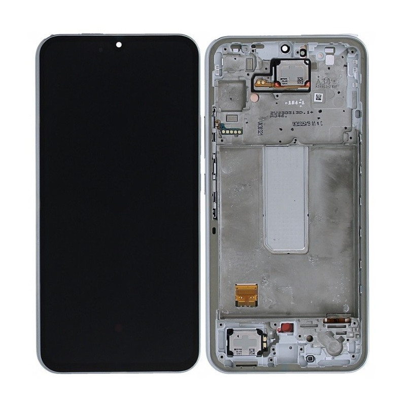 LCD screen Samsung A346 A34 5G 2023 with touch screen and frame Silver original (used Grade A)