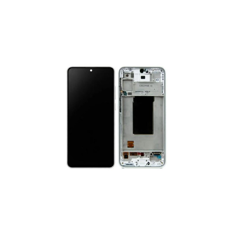 LCD screen Samsung A376 A37 5G with touch screen and frame White original (service pack)