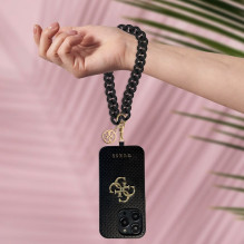 Dirželis telefonui Guess 4G Charm juodas