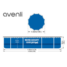 AVENLI Round Frame Swimming Pool 427x84 Set AVENLI Round Frame Swimming Pool 427x84 Set