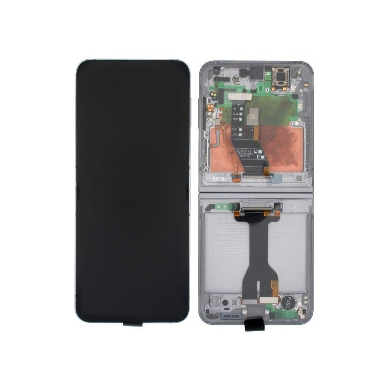 Ekranas Samsung F741 Z Flip6 5G su lietimui jautriu stikliuku vidinis (Inner) Silver originalus (service pack)