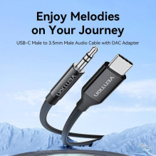 USB-C adapteris į garso 3,5 mm / 1,5 m kištuką, BIFBF VENTION USB-C adapteris į garso 3,5 mm / 1,5 m kištuką, BIFBF VENTION