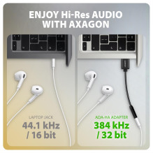 USB-C ADAPTERIS Į GARSO 3,5 MM / DAC 0,1M ADA-HA AXAGON