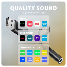 ADAPTER USB-C TO AUDIO 3.5MM / DAC 0.1M ADA-HA AXAGON