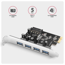 I / O KORTELĖ USB2 PCIE 4PORT / PCEU-430RS AXAGON
