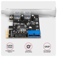 I / O CARD PCIE USB 5GBPS 4PORT / SP&LP PCEU-232RS AXAGON I / O CARD PCIE USB 5GBPS 4PORT / SP&LP PCEU-232RS AXAGON