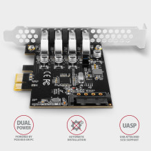 I / O KORTELĖ USB PCIE 4PORT / PCEU-43RS AXAGON