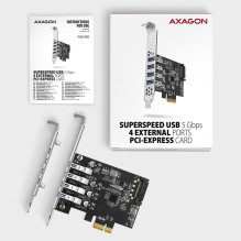 I / O KORTELĖ USB PCIE 4PORT / PCEU-43RS AXAGON