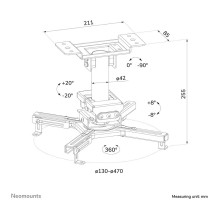 Neomounts CL25-530BL1 project mount