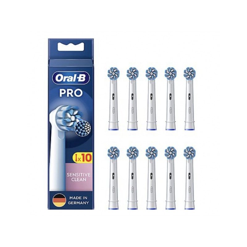 Oral-B Aufsteckbürsten Sensitive Clean 10-Pack Braun