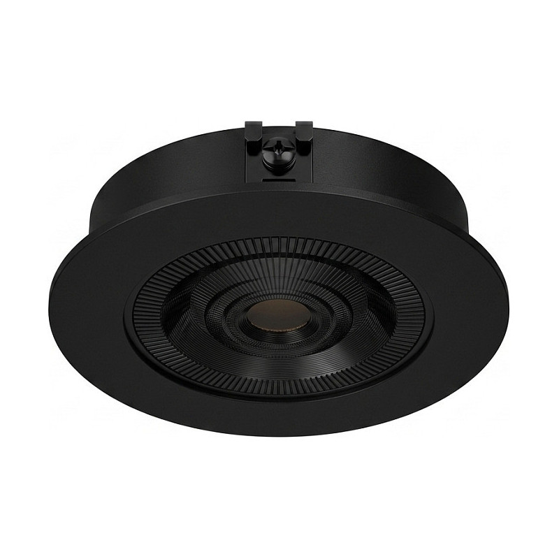 Synergy 21 LED recessed ceiling spotlight Helios black, round, warm white