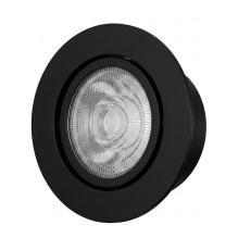 Synergy 21 LED recessed ceiling spotlight Helios black, round and swiveling, neutral white