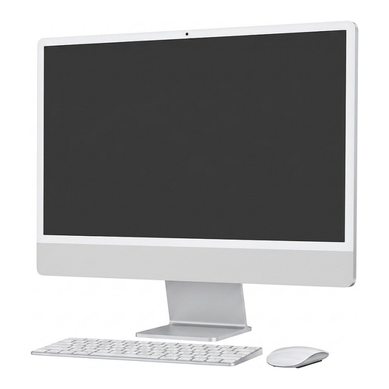iMac Z1E2 59.62cm 23.5inch Standard Glass M4 8C CPU / 8C GPU / 16C NE 16GB 512GB SSD Without Eth MM NumKey TID DE Silver