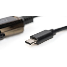 Adapter DIGITUS USB-C DSUB 9M 1m Kabel Länge FTDI Chipsatz Adapter DIGITUS USB-C DSUB 9M 1m Kabel Länge FTDI Chipsatz