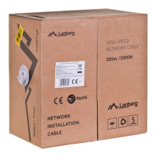 Lanberg LCU6-12CU-0305-S networking cable 305 m Cat6 U / UTP (UTP) Gray Lanberg LCU6-12CU-0305-S networking cable 305 m Cat6 U / UTP (UTP) Gray