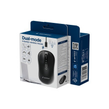 Gembird MUSW2-4B-01 Dual-mode wireless mouse (2.4G + BT), 1600 DPI, 4-button, black Gembird MUSW2-4B-01 Dual-mode wireless mouse (2.4G + BT), 1600 DPI, 4-button, black