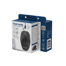 Gembird MUSW2-6B-01 Dual-mode wireless mouse (2.4G + BT), 1600 DPI, 6-button, black Gembird MUSW2-6B-01 Dual-mode wireless mouse (2.4G + BT), 1600 DPI, 6-button, black