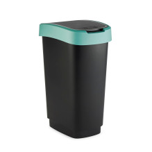 Šiukšliadėžė Rotho Twist, juoda / tamsiai žalia, 10 l Šiukšliadėžė Rotho Twist, juoda / tamsiai žalia, 10 l