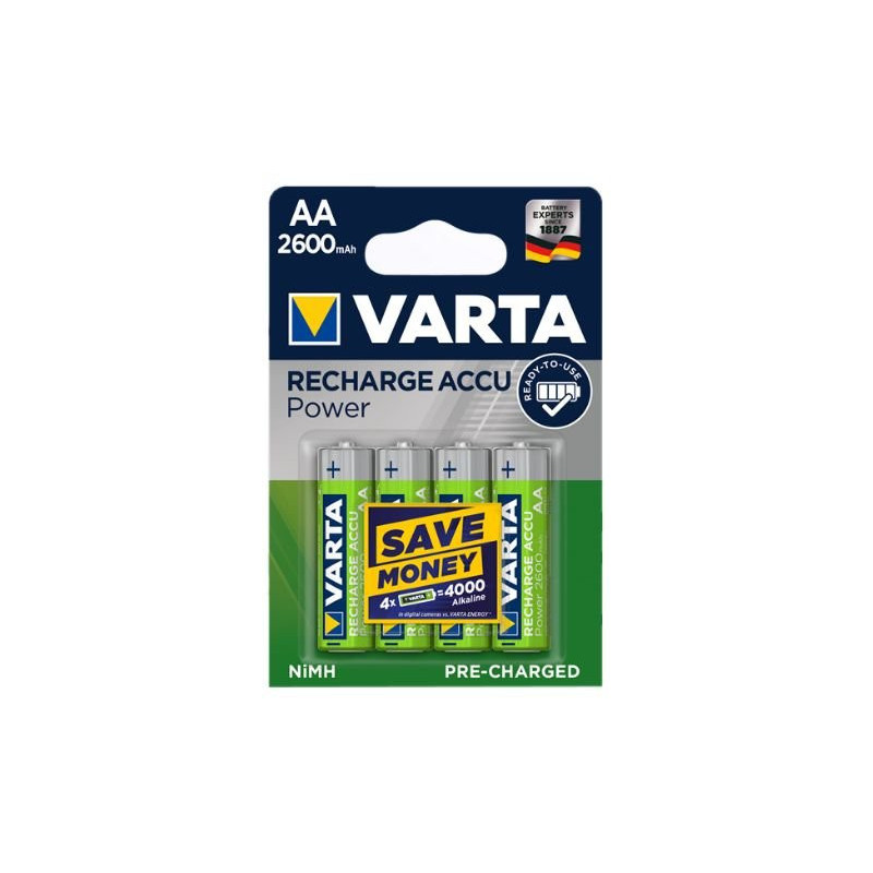 AA / LR06 PRO baterijos Varta READY2USE PRO Ni-MH 2600 mAh / 5716, pakuotėje po 4 vnt.