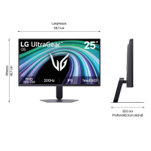 LCD Monitor, LG, 24.4 ", 1920 x 1080 pixels, Full HD, Native aspect ratio 16:9, LCD, Flat, 25G523B-B