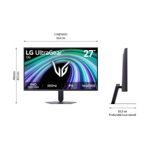 LCD Monitor, LG, 27 ", 1920 x 1080 pixels, Full HD, Native aspect ratio 16:9, LCD, Flat, 27G523B-B