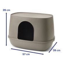 SAVIC Moona Grey - cat litter box - 57x39x39cm SAVIC Moona Grey - cat litter box - 57x39x39cm