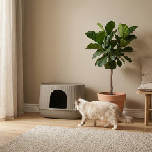SAVIC Moona Grey - cat litter box - 57x39x39cm SAVIC Moona Grey - cat litter box - 57x39x39cm