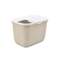 SAVIC HOP kavos rudos spalvos su baltu dangteliu - Cat Kraiko dėžė - 58.5x39x39.5 cm - 1 vnt.