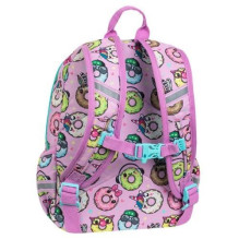 School backpack CoolPack Happy Donuts, pink / various colours School backpack CoolPack Happy Donuts, pink / various colours