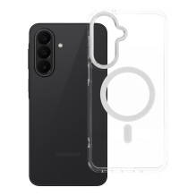 Case for Samsung A27 Frame Clear Hybrid Mag Cover compatible with MagSafe transparent