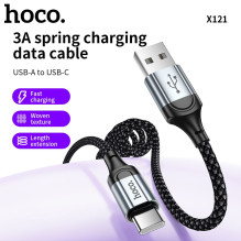 Cable USB A to C Hoco PD 3A 1,5 m X121 black Cable USB A to C Hoco PD 3A 1,5 m X121 black