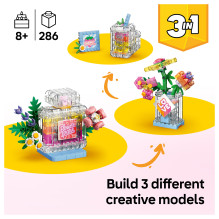 LEGO Creator perfume bottle with floral decoration