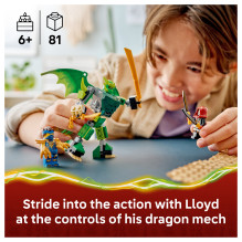LEGO NINJAGO Lloyds Drachen-Mech mūšio rinkinys LEGO NINJAGO Lloyds Drachen-Mech mūšio rinkinys
