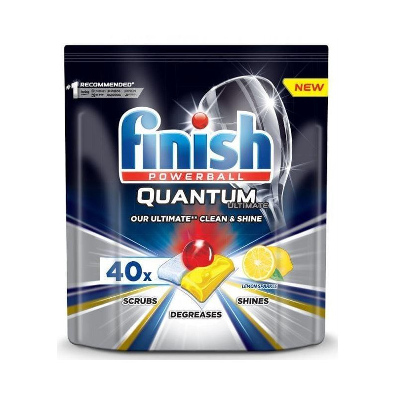 Dishwasher capsules Finish Quantum Ultimate Lemon, 40 pcs