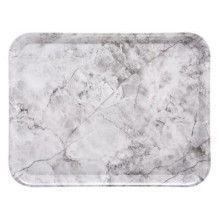 TRAY 33X43 MELA WHT MARBLE