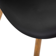 Dining room chair black / light brown, 46 cm x 52 cm x 86 cm Dining room chair black / light brown, 46 cm x 52 cm x 86 cm