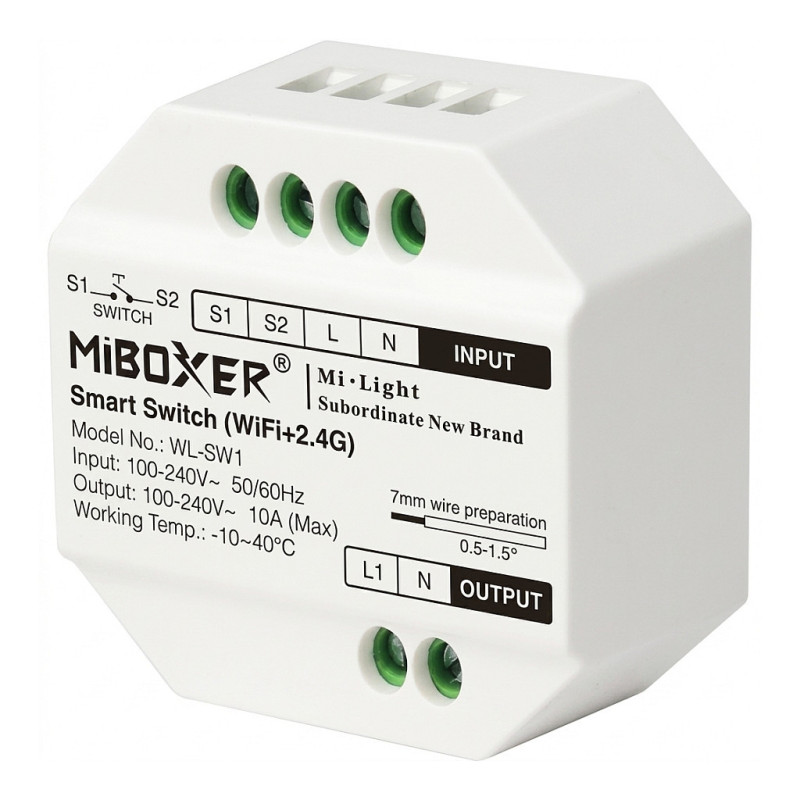 LED Wifi Smart Switch 10A WiFi+2.4G *Milight / Miboxer*